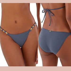 NEW $106 ViX [ Small ] PAULA Bikini Bottoms in Blue #U1532